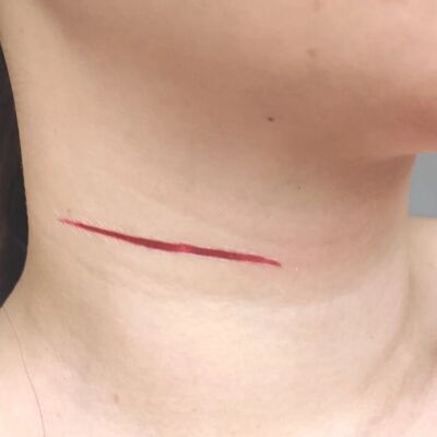 Fresh Cut / Fake Blood, cicatrice ferita tatuaggio temporaneo SFX trucco, Halloween, cosplay
