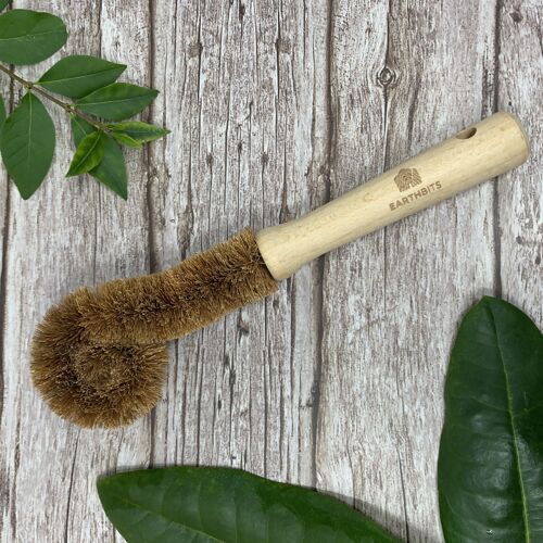 Coconut Bottle Brush with Wooden Handle