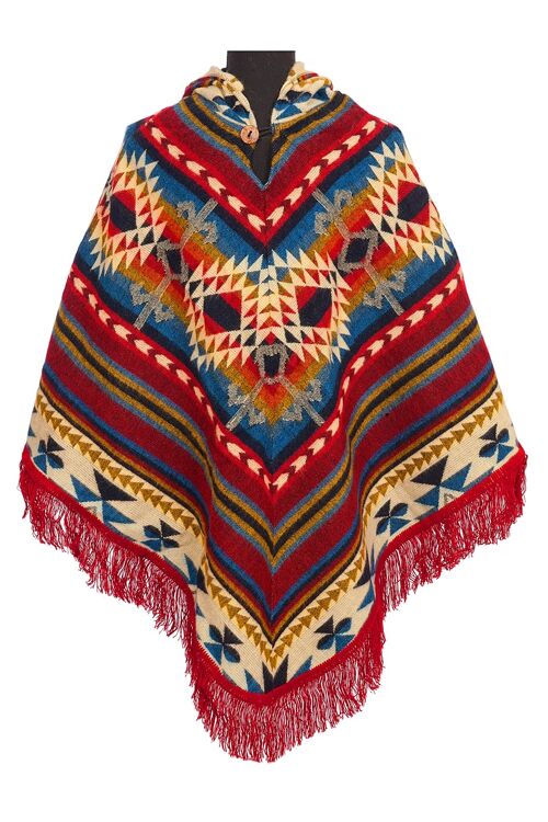 Poncho Triangle Red