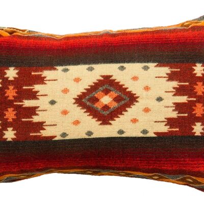 Almohada nativa Quilotoa Roja - 40X60 cm - incluye cojín interior de pluma de pato