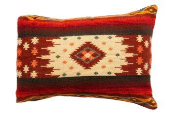 Oreiller natif Quilotoa Rouge - 40X60 cm - avec coussin intérieur en plumes de canard