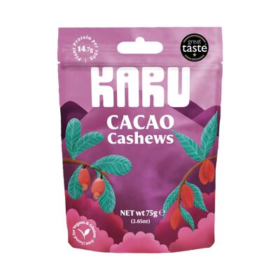 KARU Cacao Cashews (75g x 10 pouches per case)