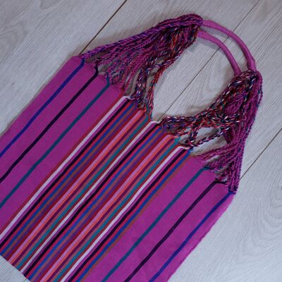 Mexican hand-bag, colourful hand-bag, boho - Dark Purple Muticolour