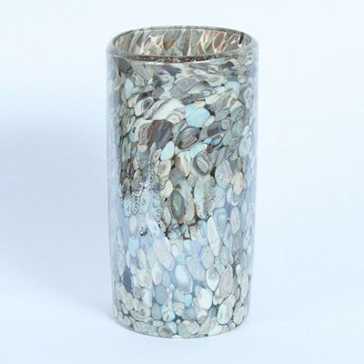 Sirena - Luxury, Marble finish | Mexican Hand Blown Vase - 20x10 cms