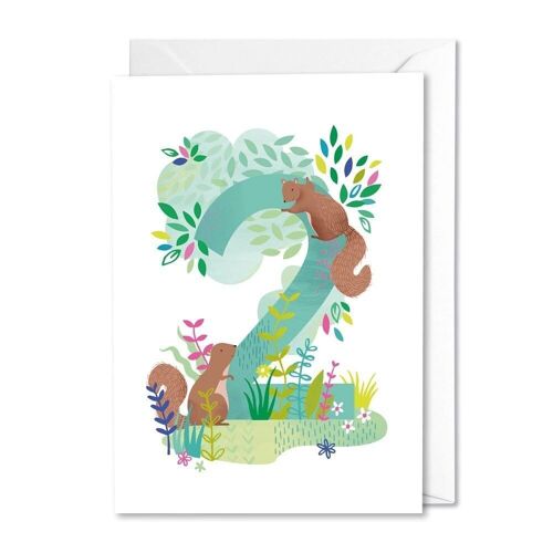 Age 2 Forest Friends card