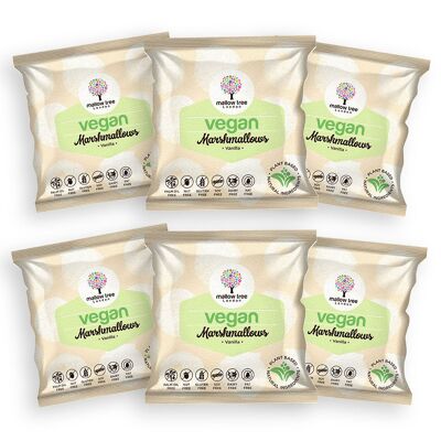 6 Pack of Vegan Assorted Fruit Flavoured Marshmallow Balls 6 x 100g - Vanilla