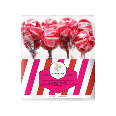 Sour Cherry Flavoured Lollipops in a Gift Box 200 g