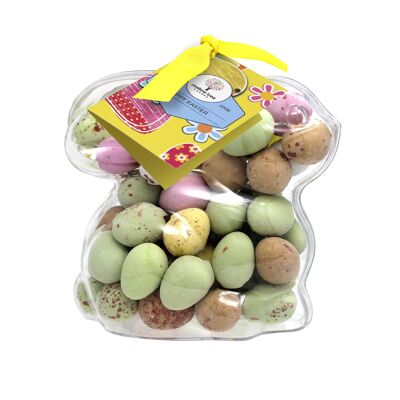 Milk Chocolate Speckled Eggs in a Plastic Bunny 175 g