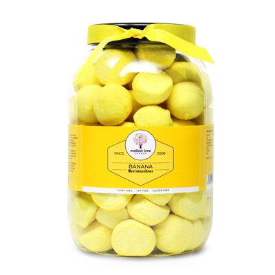 Banana Flavoured Marshmallow Balls in a Gift Jar 600 g