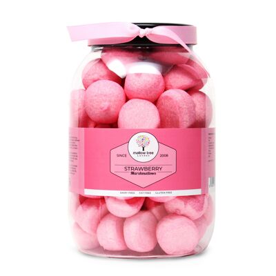 Strawberry Flavoured Marshmallow Balls in a Gift Jar 600 g