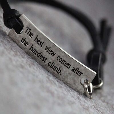 Climbing Quote Bracelet