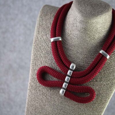 Collar de cuerda de escalada Minerva – joyas de cuerda de escalada