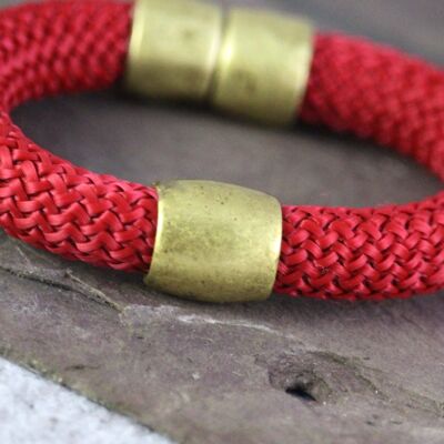 Metal Barrel Bead Climbing Rope Bracelet – climbing rope jewellery