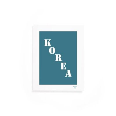 Affiche "Corée" bleue