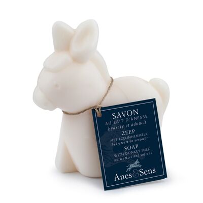 Donkey milk soap in the shape of a donkey, natural scent 150g