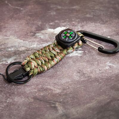 Paracord Compass Keyring