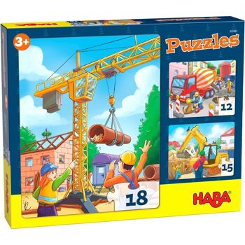 HABA Puzzles Véhicules de construction 1