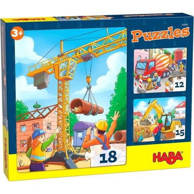HABA Puzzles Véhicules de construction