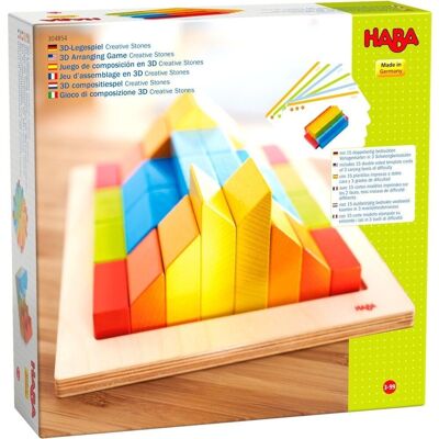 HABA 3D Arrangement Game Creative Stones - Blocchi di legno