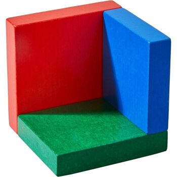HABA Jeu d'arrangement 3D Cube arc-en-ciel - Blocs en bois 5