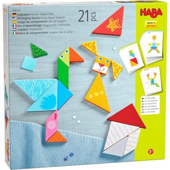 HABA Jeu d'arrangement Funny Faces Tangram 1