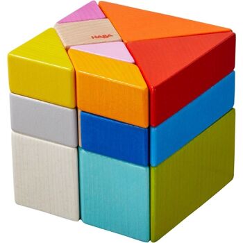 HABA Jeu d'arrangement 3D Tangram Cube - Blocs en bois 2