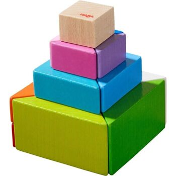 HABA Jeu d'arrangement 3D Tangram Cube - Blocs en bois 7