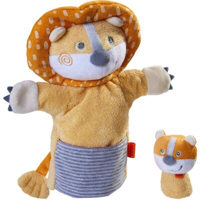 HABA Marionnette à gant Lion avec ourson
