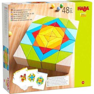 HABA 3D Arranging Game Mosaic Blocks - Wooden blocks
