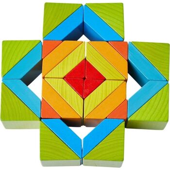 HABA Jeu d'arrangement 3D Blocs de mosaïque - Blocs en bois 7