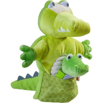 HABA Marionnette à gant Crocodile avec nouveau-né 2
