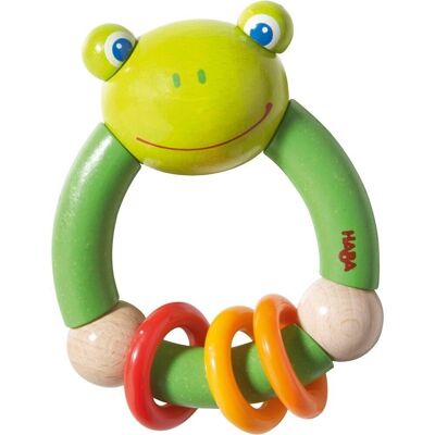 HABA Jouet à câliner Croaking Frog - Jouet pour bébé