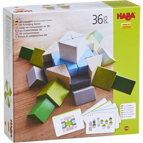 HABA 3D Arranging Game Nordic Mosaic - Wooden blocks