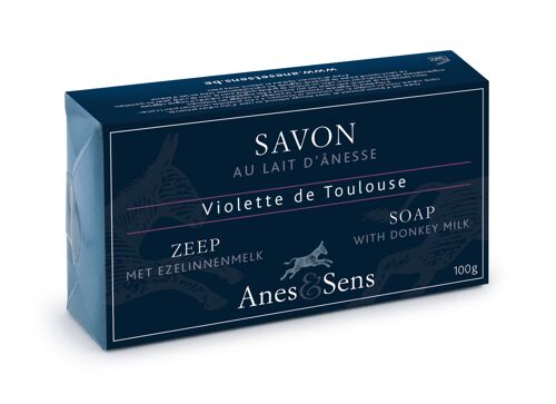 Savon au lait d'ânesse 100g Violette de Toulouse