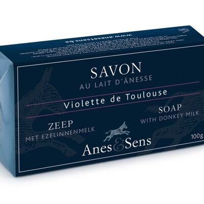 Savon au lait d'ânesse 100g Violette de Toulouse