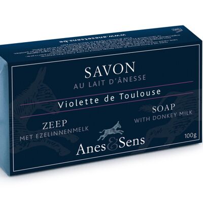 Savon au lait d'ânesse 100g Violette de Toulouse