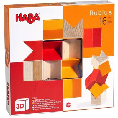HABA Jeu d'arrangement 3D Rubius - Blocs en bois