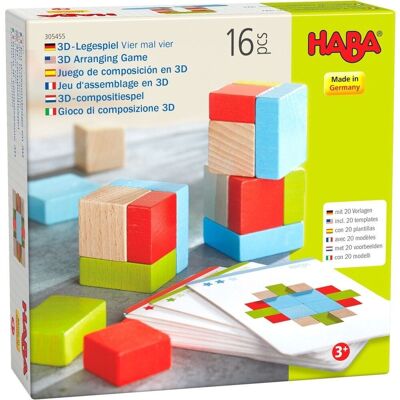 Juego de arreglos 3D de HABA Four by Four - Bloques de madera