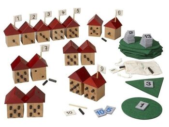 HABA Willy's Mini Number Houses, Set - Jouet éducatif 1