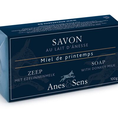 Savon au lait d'ânesse 100g Miel de printemps