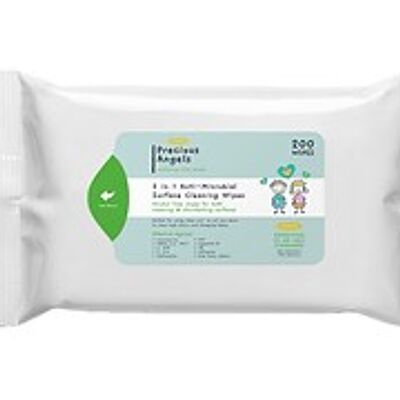 Toallitas limpiadoras de superficies antimicrobianas 2 en 1, paquete de 50