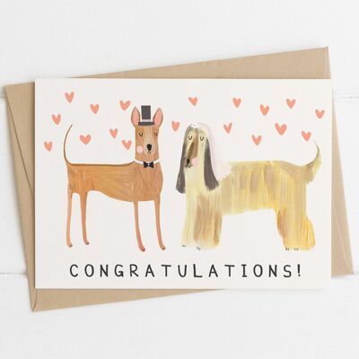 Congratulations Wedding Dog Card