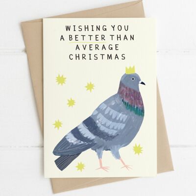 Better Than Average Pigeon Christmas Card
