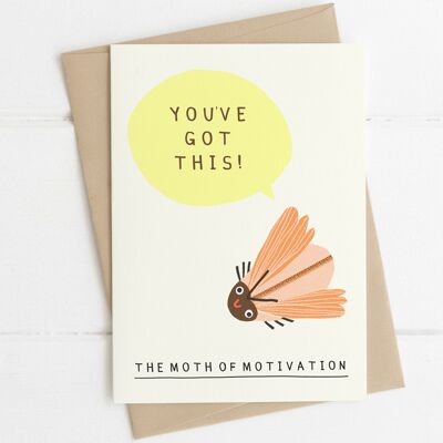Moth Of Motivation Good Luck Card