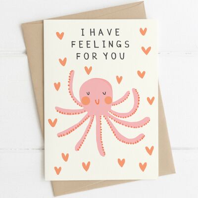 Octopus Feelings For You Card