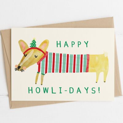 Happy Howlidays Christmas Card