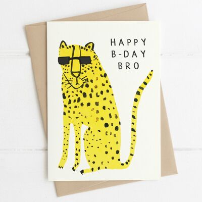 Brother Birthday Leopard Card