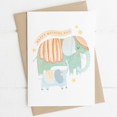Mothers Day Baby Elephant Card