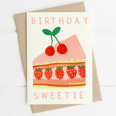 Birthday Cake Sweetie Card