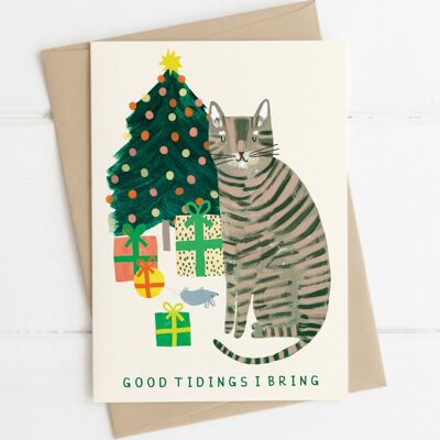 Funny Cat Christmas Card